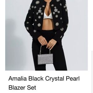 🌺🌺NWT ABUNDANCE Elegant Black Women's Flared Pants suit